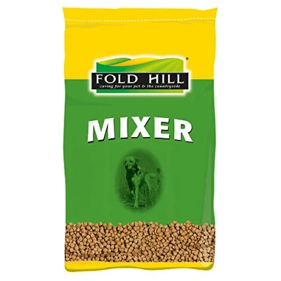 Image of Fold Hill Foods Plain Adult Dry Dog Food Mixer, Oven Baked with Added Vitamins, Perfect for Glossy Coats, 15kg, transparent