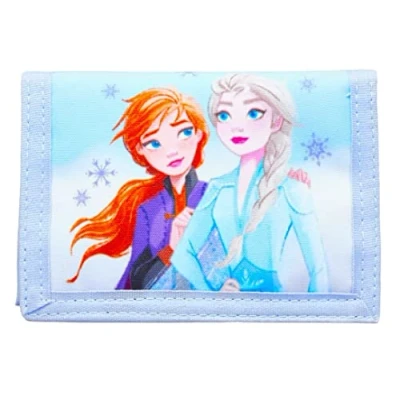 Image of William Lamb Girl&#039;s Frozen Believe in The Journey Tri Fold Wallet, Blue, One Size