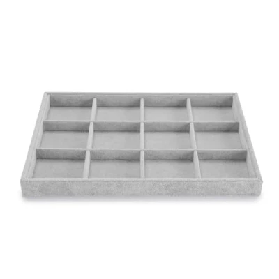 Image of Oirlv Stackable Jewellery Tray Velvet Display Storage for Earring Ring Necklace Bracelet Organiser and