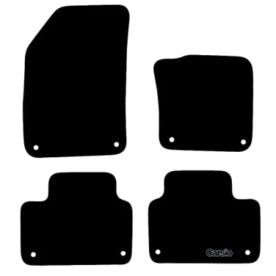 Image of Carsio Carpet Car Mats For Volvo V60 2018+ Onwards Tailored Fit Floor Mat Set Complete Accessory Black Custom Fitted All Weather, Anti Slip Backing &amp; Trim