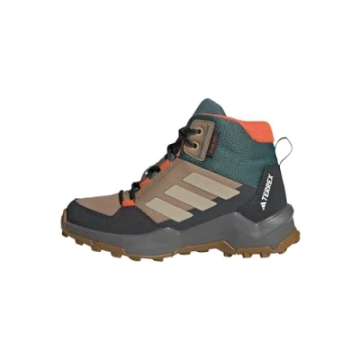 Image of adidas Terrex AX4R MID RAIN.RDY Hiking Shoes, Cardboard/Savannah/semi Impact Orange, 1.5 UK Child