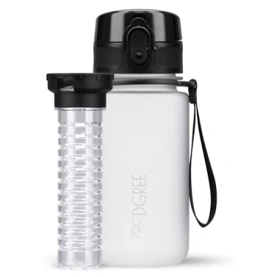 Image of 720DGREE Kids Water Bottle “uberBottle“ 350 ml softTouch +Fruit Infuser BPA Free Tritan, Leakproof, Reusable Drinking Waterbottle for Children, Kindergarten, School, Sports, Running