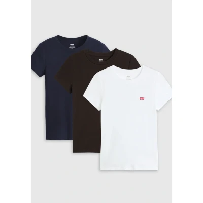 Image of Levi&#039;s Women&#039;s 3pack Essential Ss T Shirt, 3 Pack Tee Anthracite, L