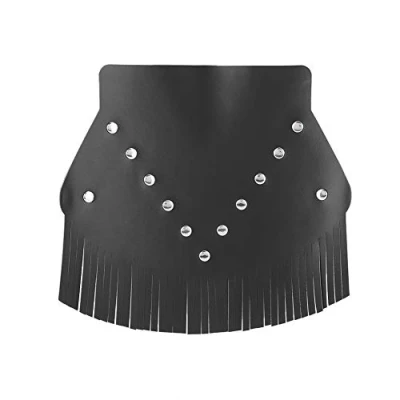 Image of EBTOOLS Leather Mud Flap,Motorcycle Rear Fender Flap Motorcycle Modification Mudguard Cover Decoration(Black)