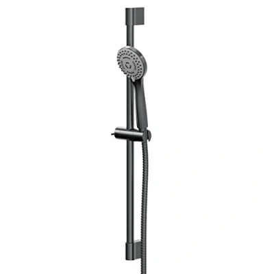 Image of Wholesale Domestic Colore Round Gunmetal Grey Shower Slide Rail Kit