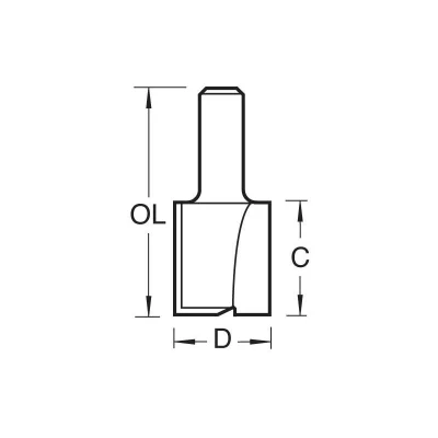 Image of Trend Two Flute Cutter 13mm Diameter 4/0X1/2TC