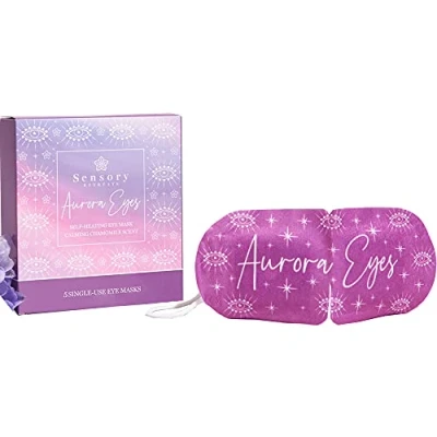 Image of 5 Aurora Eyes Self Heating Eye Masks, Box of 5, Heated Mask, Fragrance Free
