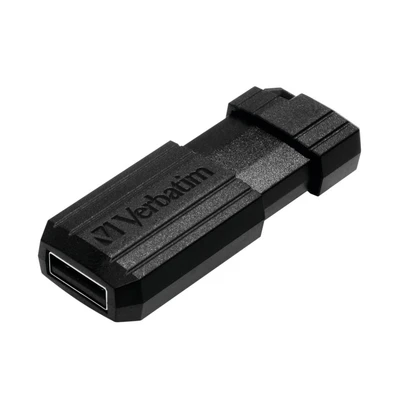 Image of Verbatim 49062 8 GB PinStripe USB Flash Drive Black