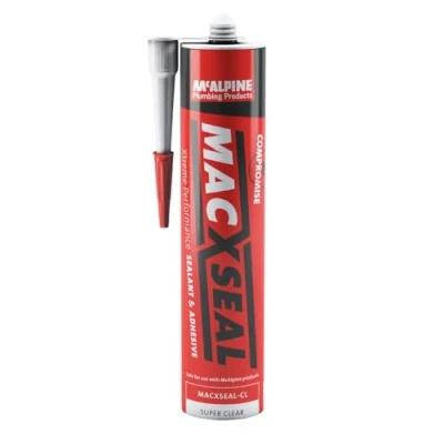 Image of Mcalpine MACXSEAL CL Hybrid Sealant &amp; Adhesive 290ml CLEAR