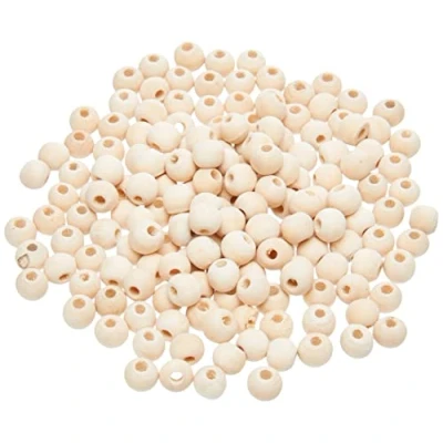 Image of Artemio 180 Piece 8 mm Wooden Beads, Beige
