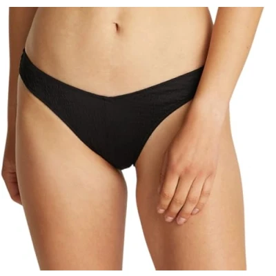 Image of Calvin Klein Women’s Delta Brazilian Bikini Bottoms with Branding, Black (Pvh Black), XS