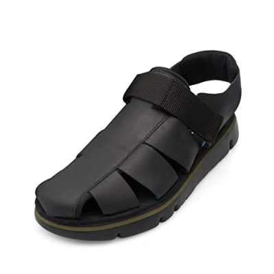 Image of Camper Men&#039;s Oruga K100285 Flat Sandal, Black, 8 UK