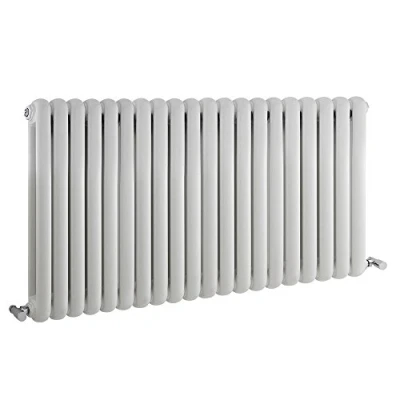 Image of Hudson Reed HSA003 Salvia Modern Bathroom Horizontal Designer Double Panel Radiator, 635mm x 1223mm, Gloss White