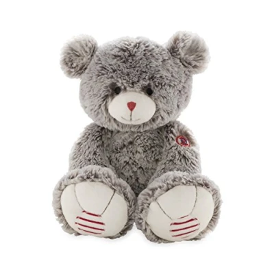 Image of Kaloo Rouge Peluche Ours Maé Gris Prestige 38 cm Petit en Fourrure Soyeuse Doudou Ultra Doux pour Bébé Dès la Naissance, K962754
