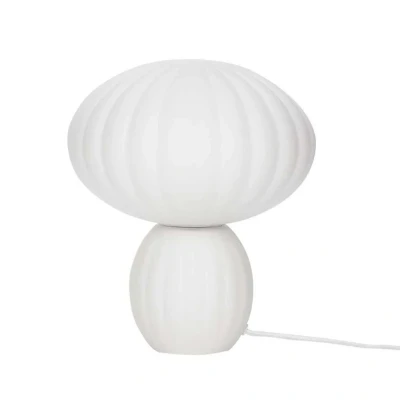 Image of Hübsch table lamp Kumu, white, glass, E14, height 28 cm