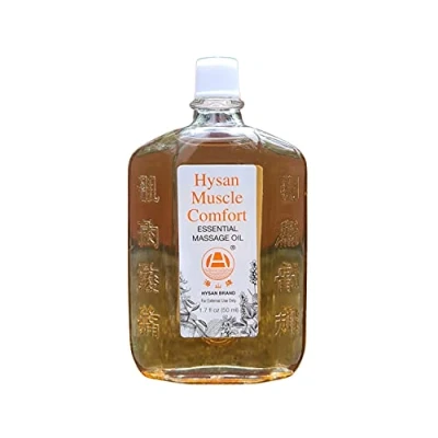 Image of Phoenix Medical Hysan Muscle Comfort Essential Massage Oil, 100% Licensed Natural Oil Herbal Ingredients: Trusted &amp; Approved Formula, Sore Muscles, Aches, Pains Tissue Repair 50ml