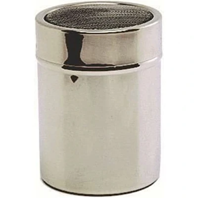 Image of Genware NEV 8002 Shaker with Mesh Top, Plastic Cap, Stainless Steel