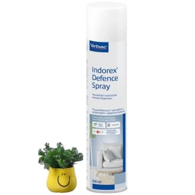 Image of Indorex Defence Household Flea Spray Home Guard Fleas &amp; Dust Mites Killer for Cars, Chairs, Sofa&#039;s, Carpets, Pet Beds Furniture Control On Adult Fleas, Eggs Larvae 500ML