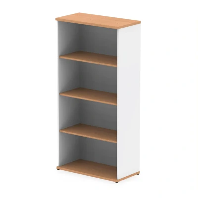 Image of Impulse 1600mm Bookcase Oak and White