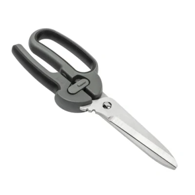 Image of Kuhn Rikon Self Sharpening Power Pro Plus Precision Shears with Stainless Steel Blades and Lock Mechanism. Scissors for Left Right Handed Users. Great Cutting Food, Cardboard, Flowers, Twigs