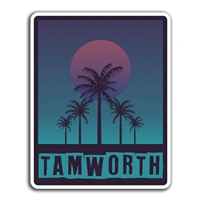Image of 2 x 10cm Tamworth Sunset Vinyl Stickers Travel Sticker Laptop Luggage #23736 (10cm Tall)