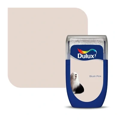 Image of Dulux Walls &amp; Ceilings Tester Paint, Blush Pink, 30 ml