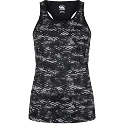 Image of Canterbury Women&#039;s Vapodri Printed Racerback Vest, Frost Grey, 10