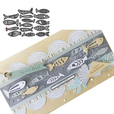 Image of P12cheng Metal Cutting Dies,Fish Die Cuts Stencil DIY Scrapbooking Craft Embossed Wedding Invitation Easter Card Decor