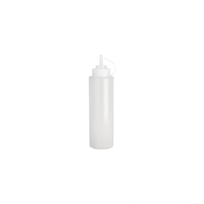 Image of Vogue Clear Squeeze Sauce Bottle 994 ml/35 oz, Screw Top, Polyethylene for Seeing Condiment Type &amp; Level, Wide Neck Quick Easy Refills, Size: 288(H) x 76(Dia)mm, W832