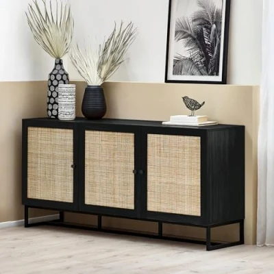 Image of Julian Bowen Padstow Sideboard Black, One Size
