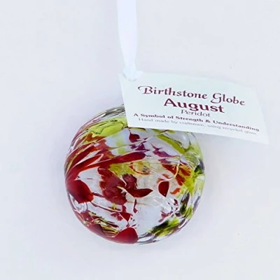 Image of August Birthstone Peridot Friendship Globe Small