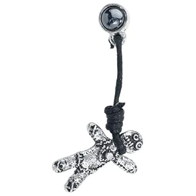 Image of Alchemy Gothic Voodoo Doll Single Stud Ear Silver Coloured