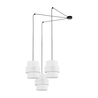 Image of Calisto Cluster Pendant Ceiling Light White 3xE27