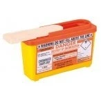 Image of HDmirrorR SharpsGuard Orange Lid 1 Litre Colour Coded Sharps Bin