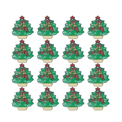 Image of Amosfun Christmas LED Flashing Brooch Pin Holiday Xmas Tree Bell Badge for Children Party Favors 25Pcs