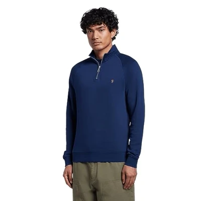 Image of Farah Mens Zip Jumper Rich Indigo M