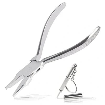 Image of LEONTOOL Eyeglasses Nose Pad Pliers 6 Inches Frame Eye Glasses Adjusting Repair Assembling &amp; Ajusting Tools Optical Optician Tool with Eyeglass Screwdriver