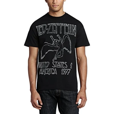 Image of Led Zeppelin Men&#039;s US 77 T Shirt, Black, Large