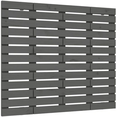Image of vidaXL Wall Headboard Grey 146x3x91.5 cm Solid Wood Pine
