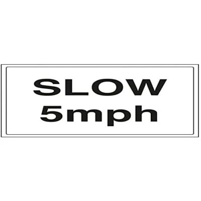Image of VSafety Slow, 5mph Parking Sign Landscape 400mm x 300mm Self Adhesive Vinyl
