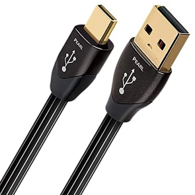 Image of Audioquest Pearl 1.5 m Micro USB Cable, A B Male/Male Cable Black (1.5 m, A, B, 2.0, Male/Male, Black).