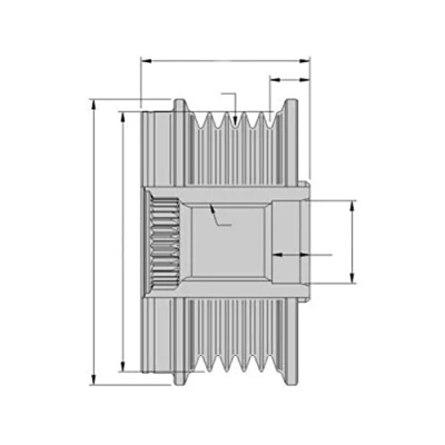 Image of 6021500060, 6041500060, 6041500360, A6021500060, A6041500060 Freewheel Clutch HELLA 9XU 358 038 031 42,8mm with cap MERCEDES BENZ: C Class Saloon