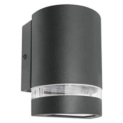 Image of Long Life Lamp Company Single Outdoor Wall Light Downwards Grey External Spot Waterproof Mains Powered ZLC335