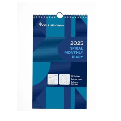 Image of Collins Colplan 2025 Monthly Spiral Planner Calendar (64 25) Month to View Wiro Bound Wall