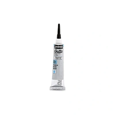 Image of Pebeo 147 001 20 ml Setasilk Silk Painting Colourless Water Based Gutta Tube, Transparent