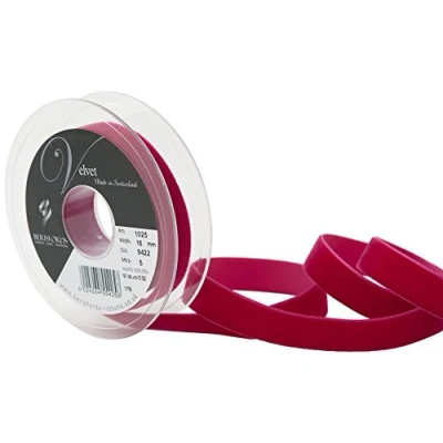 Image of Berisfords Velvet Ribbon, Beauty, 10.2 x 2.1 cm