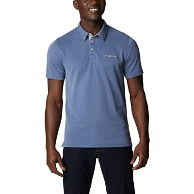 Image of Columbia Men&#039;s Nelson Point Polo Shirt, Dark Mountain, Size S