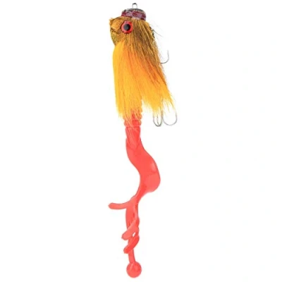 Image of VBESTLIFE Artificial Fishing Lures, 1 Yellow Resin Lure Bait with Dual Treble Hook for Saltwater Fresh Water