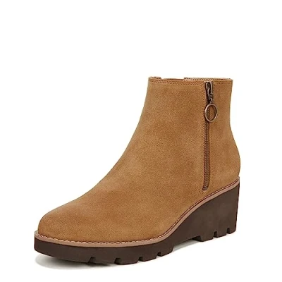 Image of Vionic Women&#039;s Hazal Bootie, Cognac Suede, 3.5 UK