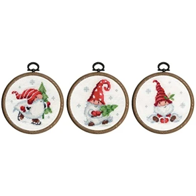 Image of Vervaco PN 0187976 Counted Cross Stitch Kit, Cotton, Multi Colour, Diamond 10 cm, 3 Pieces